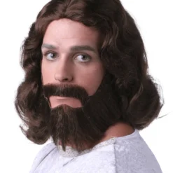 Sepia Biblical Wig & Beard Set