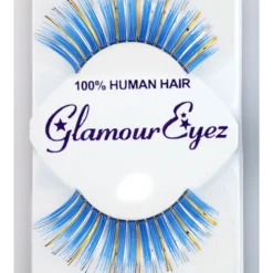 Sepia Blue With Gold Eyelash C20