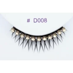 Sepia Small Black With Gems Eyelash D008