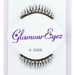 Sepia Small Black With Gems Eyelash D008