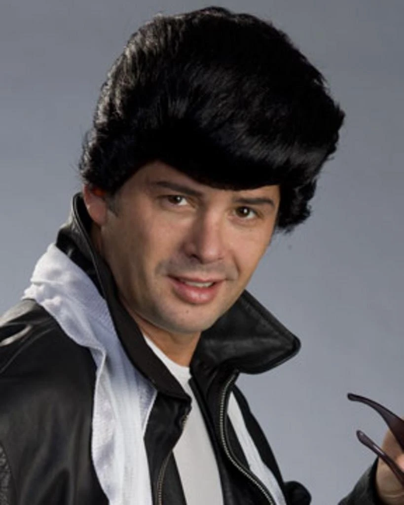 Men's Costume Wigs Deluxe Elvis Enigma Men's Wig In Black 3 Men's Costume Wigs Deluxe Elvis Enigma Men's Wig In Black