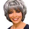 SYNTHETIC WIGS Margaret Foxy Silver Synthetic Full Wig