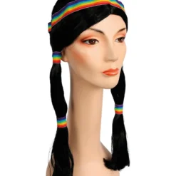 Lacey Costume Bargain Indian Girl Wig With Bands