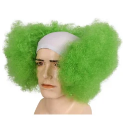 Lacey Costume Bald Curly Clown Deluxe - White Cloth Front