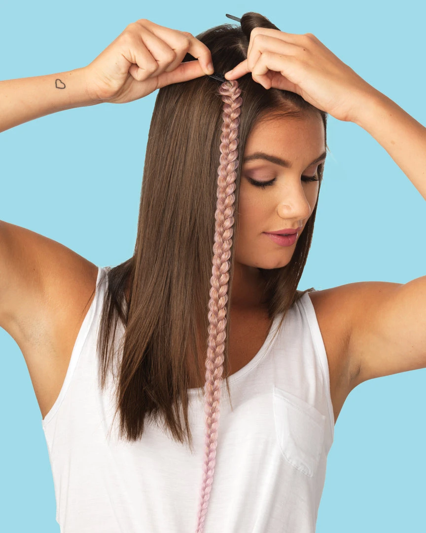 Put On Pieces Metallic Braid Extension