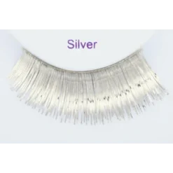 Sepia Metallic Silver Eyelash