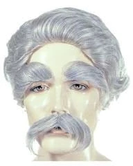 Lacey Costume Mark Twain Wig Mustache Eyebrow Set Women's Costume Wigs