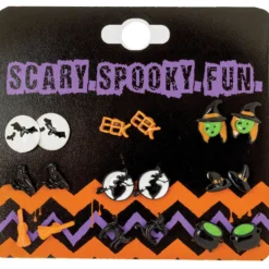 Morris Earrings With Spooky Characters Costume Accessories