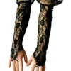 Morris Gloves Black Lace Fingerless