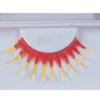 Lacey Costume Eyelashes Red With Yellow