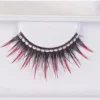 Morris Eyelashes Black With Red Tips And Rhinestones