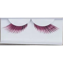 Lacey Costume Eyelashes Feather Pink Costume Accessories