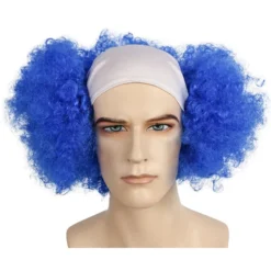 Lacey Costume Bald Curly Clown Deluxe - White Cloth Front