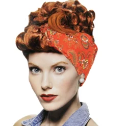 Lacey Costume Riveter Red Wig
