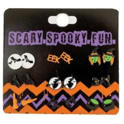 Morris Earrings With Spooky Characters Costume Accessories
